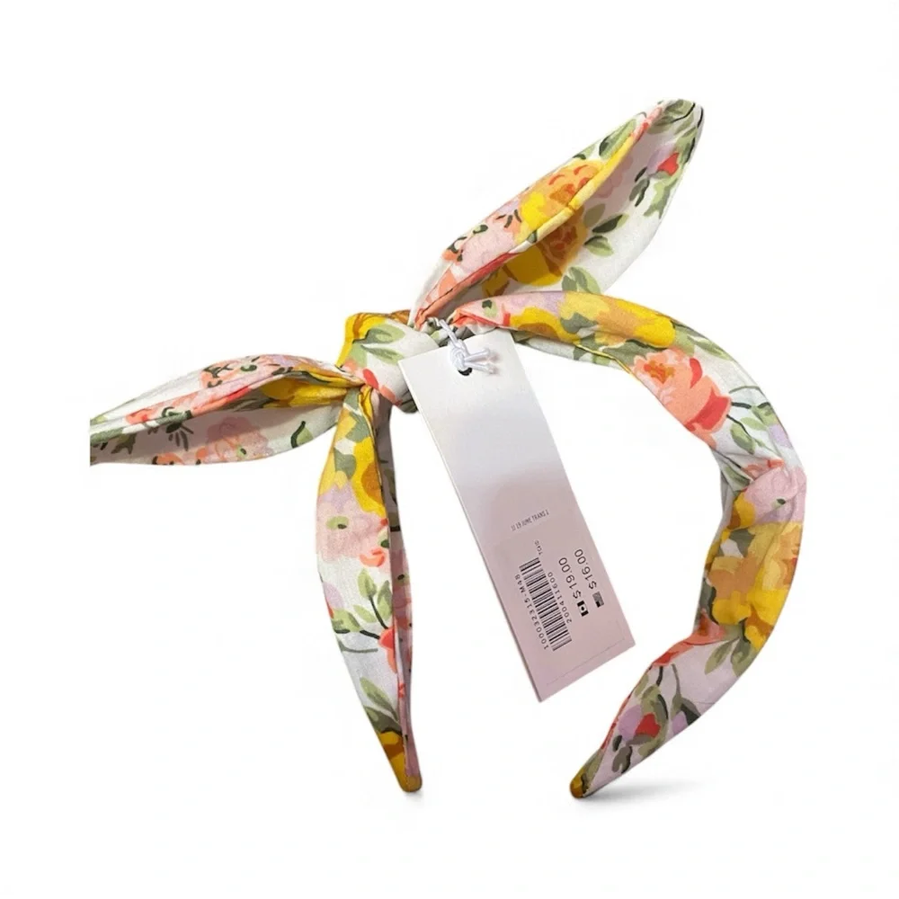 Janie and Jack Floral Print Headband with Bow